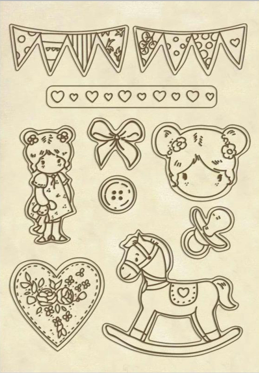Stamperia Wooden Shapes A5 Little Girl